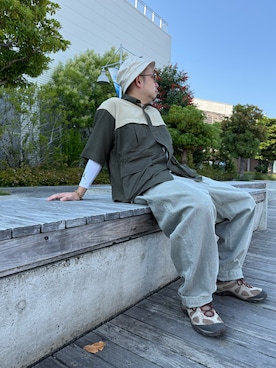 「MERRELL（メレル）のアイテム」を使った、mamaokunさん（メンズ・167cm）の夏コーディネート