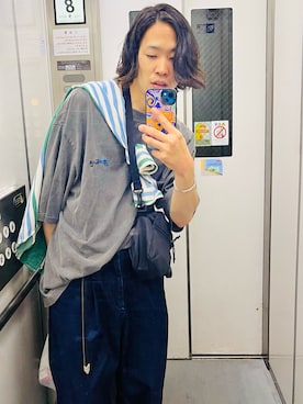 「JOURNAL STANDARD relume（ジャーナルスタンダード　レリューム）のアイテム（パンツ）」を使った、さんらいとさん（メンズ・172cm）の春コーディネート