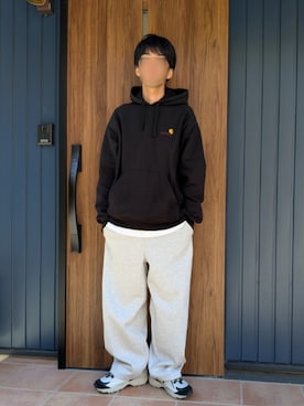 「アイテム（スウェットパンツ）」を使った、めそさん（メンズ・168cm）の秋コーディネート