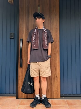 「A.P.C.（アーペーセー）のアイテム（バッグ）」を使った、めそさん（メンズ・168cm）の夏コーディネート