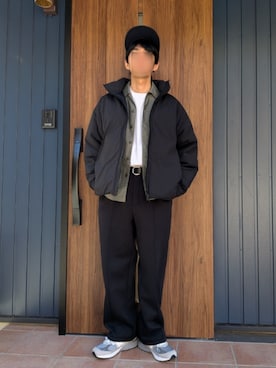 「アイテム（ミリタリージャケット）」を使った、めそさん（メンズ・168cm）の冬コーディネート