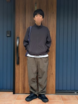 「アイテム（トートバッグ）」を使った、めそさん（メンズ・168cm）の秋コーディネート
