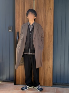 「アイテム（スニーカー）」を使った、めそさん（メンズ・168cm）の冬コーディネート