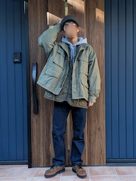 「Levi's（リーバイス）のアイテム（パンツ）」を使った、めそさん（メンズ・168cm）の冬コーディネート