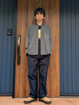 「JINS（ジンズ）のアイテム」を使った、めそさん（メンズ・168cm）の春コーディネート