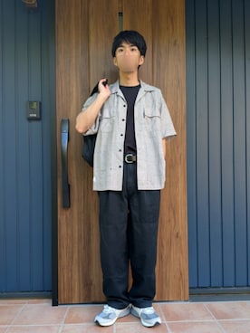 「アイテム（デジタル腕時計）」を使った、めそさん（メンズ・168cm）の秋コーディネート