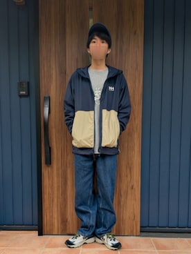 「アイテム（ナイロンジャケット）」を使った、めそさん（メンズ・168cm）の秋コーディネート