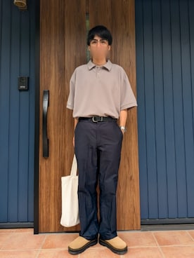 「アイテム（スリッポン）」を使った、めそさん（メンズ・168cm）の夏コーディネート