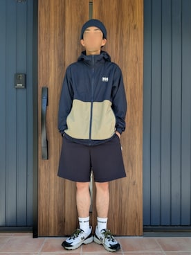 「NEW BALANCE（ニューバランス）のNew Balance M801 m801at（スニーカー、グレー系）」を使った、めそさん（メンズ・168cm）の春コーディネート