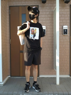 「FTC（エフティーシー）のアイテム（トップス）」を使った、めそさん（メンズ・168cm）の夏コーディネート