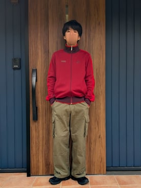 「アイテム（ジャージ）」を使った、めそさん（メンズ・168cm）の秋コーディネート