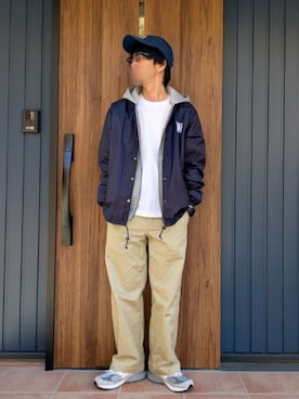 「JINS（ジンズ）のアイテム」を使った、めそさん（メンズ・168cm）の冬コーディネート