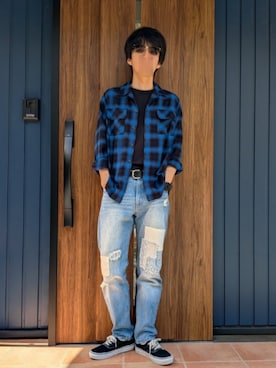 「gym master（ジムマスター）のアイテム」を使った、めそさん（メンズ・168cm）の春コーディネート