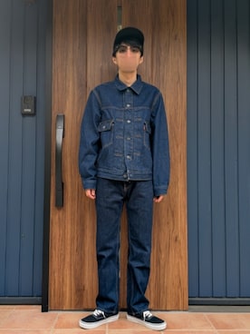 「GU（ジーユー）のアイテム（キャップ）」を使った、めそさん（メンズ・168cm）の春コーディネート