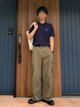「LACOSTE（ラコステ）のアイテム」を使った、めそさん（メンズ・168cm）の夏コーディネート