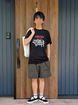 「アイテム（ソックス/靴下）」を使った、めそさん（メンズ・168cm）の夏コーディネート