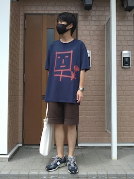 「MR.GENTLEMAN（ミスタージェントルマン）のアイテム（バッグ）」を使った、めそさん（メンズ・168cm）の夏コーディネート