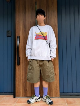 「ハーフパンツ」｜めそさん（メンズ・168cm）の秋コーディネート