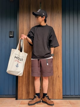 「JINS（ジンズ）のアイテム」を使った、めそさん（メンズ・168cm）の夏コーディネート