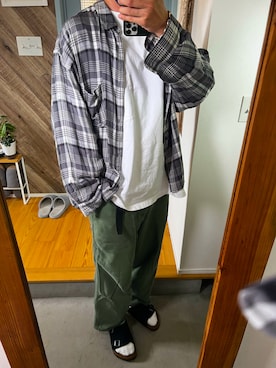 「used mix」｜「アイテム（サンダル）」を使った、TOMOYAさん（メンズ・183cm）の春コーディネート