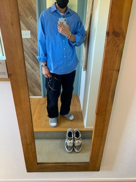 「newbalance2002」｜「アイテム（アナログ腕時計）」を使った、TOMOYAさん（メンズ・183cm）の秋コーディネート