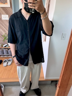 「UNIQLOU」｜「アイテム（帽子）」を使った、TOMOYAさん（メンズ・183cm）の夏コーディネート