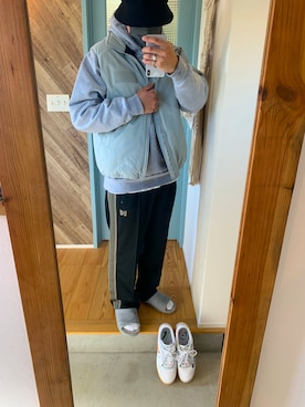 「airforce1」｜「アイテム（ジャケット/アウター）」を使った、TOMOYAさん（メンズ・183cm）の冬コーディネート