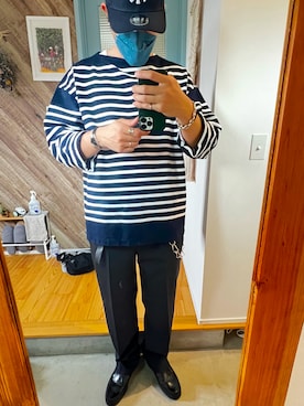 「SUNSEA（サンシー）のアイテム（財布/小物）」を使った、TOMOYAさん（メンズ・183cm）の春コーディネート