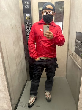 「アイテム（ナイロンジャケット）」を使った、エレベーター兄貴さん（メンズ・165cm）の秋コーディネート