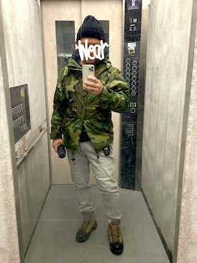 「UNKNOWN.（アンノウン）のアイテム」を使った、エレベーター兄貴さん（メンズ・165cm）の冬コーディネート