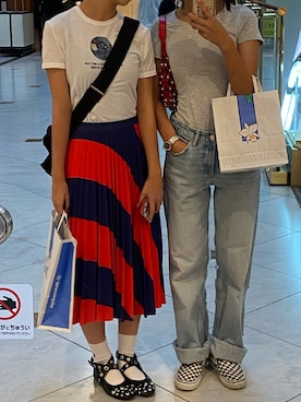 「アイテム（バレエシューズ）」を使った、OSUSHIさん（レディース・158cm）の秋コーディネート