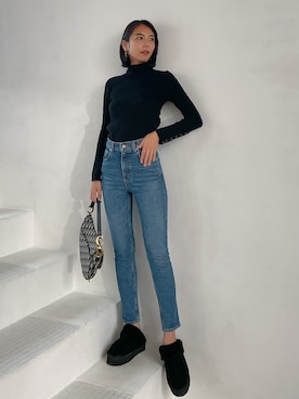 「Vicente（ヴィセンテ）のアイテム」を使った、Vicente👖さん（レディース・160cm）の冬コーディネート
