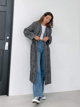 「Vicente（ヴィセンテ）のアイテム（その他アウター）」を使った、Vicente👖さん（レディース・166cm）の冬コーディネート