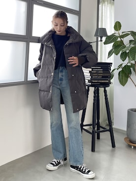 「Vicente（ヴィセンテ）のアイテム（Tシャツ/カットソー）」を使った、Vicente👖さん（レディース・160cm）の冬コーディネート