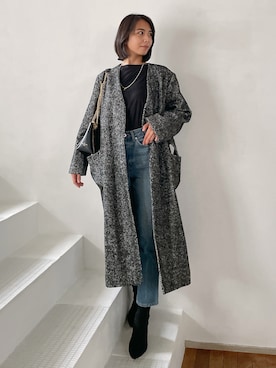 「Vicente（ヴィセンテ）のアイテム（Tシャツ/カットソー）」を使った、Vicente👖さん（レディース・160cm）の冬コーディネート