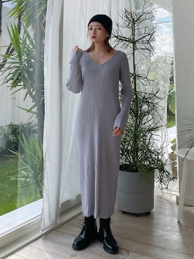 「Vicente（ヴィセンテ）のアイテム（ワンピース）」を使った、Vicente👖さん（レディース・160cm）の秋コーディネート