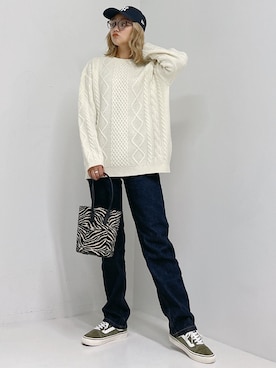 「アイテム（デニムパンツ、その他）」を使った、Vicente👖さん（レディース・158cm）の秋コーディネート