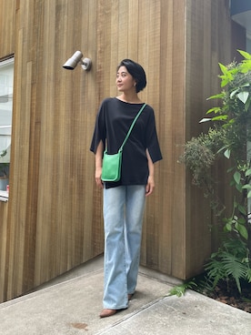 「Vicente（ヴィセンテ）のアイテム（Tシャツ/カットソー）」を使った、Vicente👖さん（レディース・166cm）の夏コーディネート