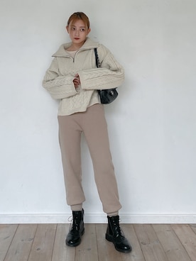 「Vicente（ヴィセンテ）のアイテム（その他パンツ）」を使った、Vicente👖さん（レディース・160cm）の秋コーディネート