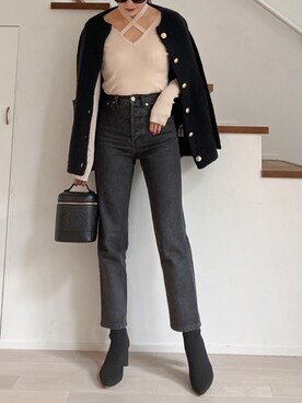 「Vicente（ヴィセンテ）のアイテム（カーディガン/ボレロ）」を使った、Vicente👖さん（レディース・160cm）の秋コーディネート