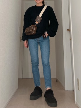 「Vicente（ヴィセンテ）のアイテム（Tシャツ/カットソー）」を使った、Vicente👖さん（レディース・160cm）の冬コーディネート