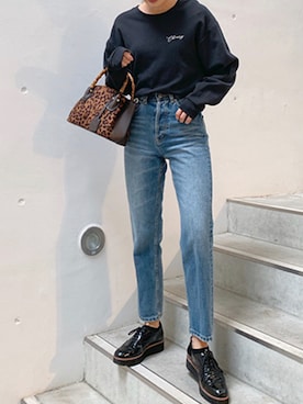 「Vicente（ヴィセンテ）のアイテム（Tシャツ/カットソー）」を使った、Vicente👖さん（レディース・160cm）の秋コーディネート