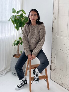 「Vicente（ヴィセンテ）のアイテム」を使った、Vicente👖さん（レディース・160cm）の冬コーディネート