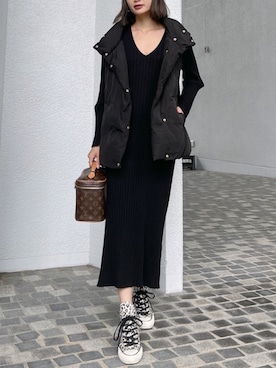 「Vicente（ヴィセンテ）のアイテム（ワンピース）」を使った、Vicente👖さん（レディース・160cm）の秋コーディネート