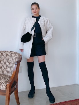 「Vicente（ヴィセンテ）のアイテム（その他アウター）」を使った、Vicente👖さん（レディース・162cm）の秋コーディネート