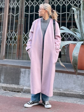 「Vicente（ヴィセンテ）のアイテム（その他アウター）」を使った、Vicente👖さん（レディース・158cm）の冬コーディネート