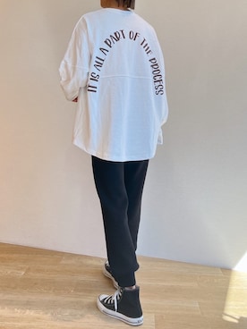 「Vicente（ヴィセンテ）のアイテム（Tシャツ/カットソー）」を使った、Vicente👖さん（レディース・160cm）の秋コーディネート