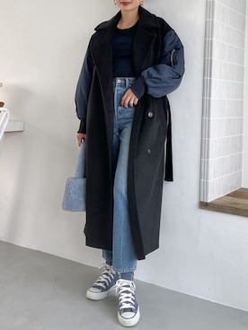 「マイベストコーデ2022」｜「アイテム（MA-1）」を使った、Vicente👖さん（レディース・160cm）の冬コーディネート