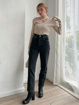 「EVOL（イーボル）のアイテム（ブーツ）」を使った、Vicente👖さん（レディース・160cm）の秋コーディネート