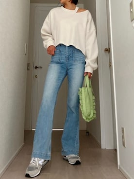 「Vicente（ヴィセンテ）のアイテム（Tシャツ/カットソー）」を使った、Vicente👖さん（レディース・160cm）の秋コーディネート